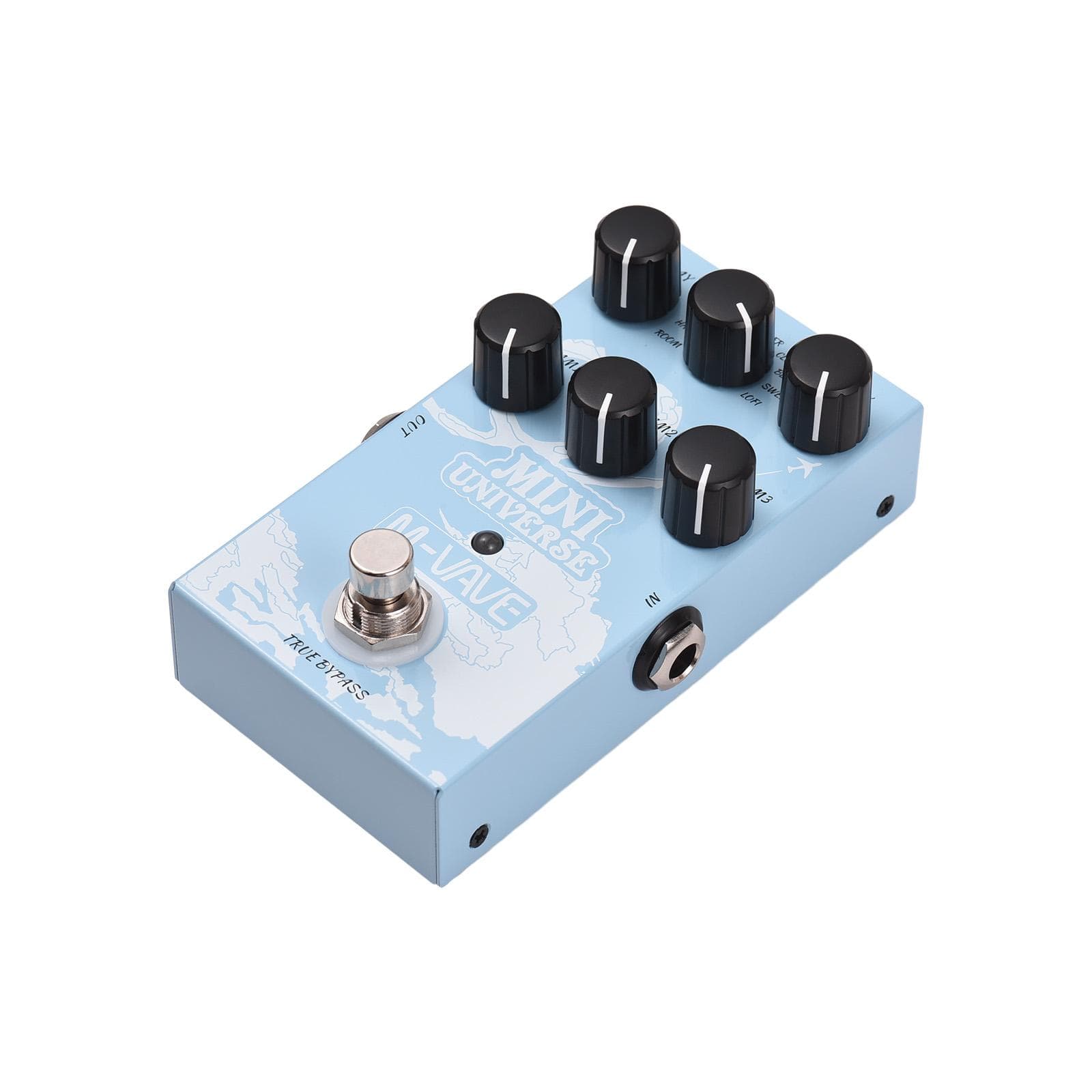 M-VAVE Guitar Effect Pedal Digital Reverb Pedal Digital Modeling Reverberation Effector with 9-Mode black