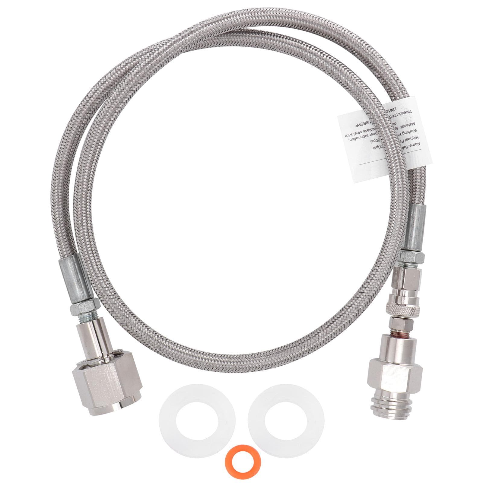 CO2 Universal External Hose Adapter G5/8-14 1m Soda PTFE Hose Soda Maker Accessories