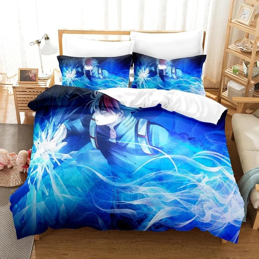 3d Anime Bedding Set My Hero Academia Quilt Duvet Cover Sets No Sheet Home Decor Single Queen King Size Gift Cute Boys Cartoon EU single(135x200cm)