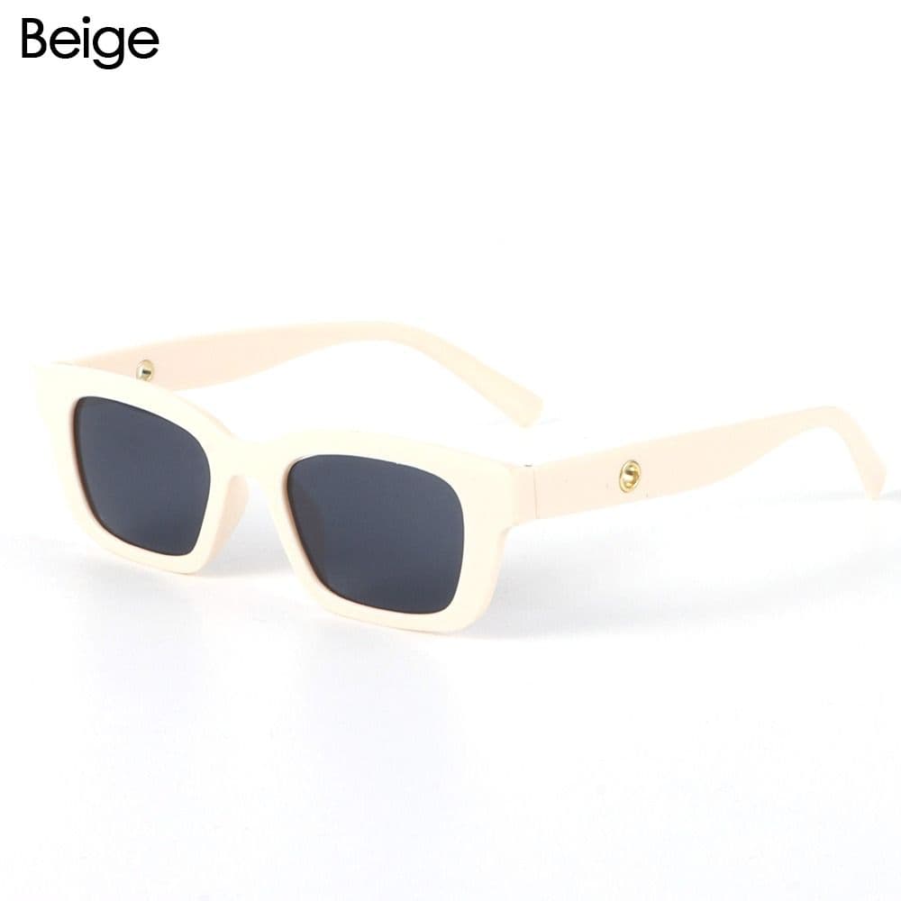 New Fashion UV400 Protection Rectangle Sunglasses Square Frame Trendy Style Retro Sun Glasses for Women