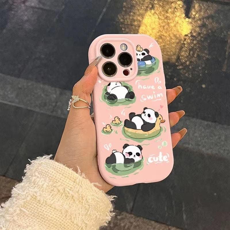Panda Suitable for Apple 16pro Mobile Phone Case Iphone14promax Creative 15 Personality 13 Cute Series 12 iphone7p/8p