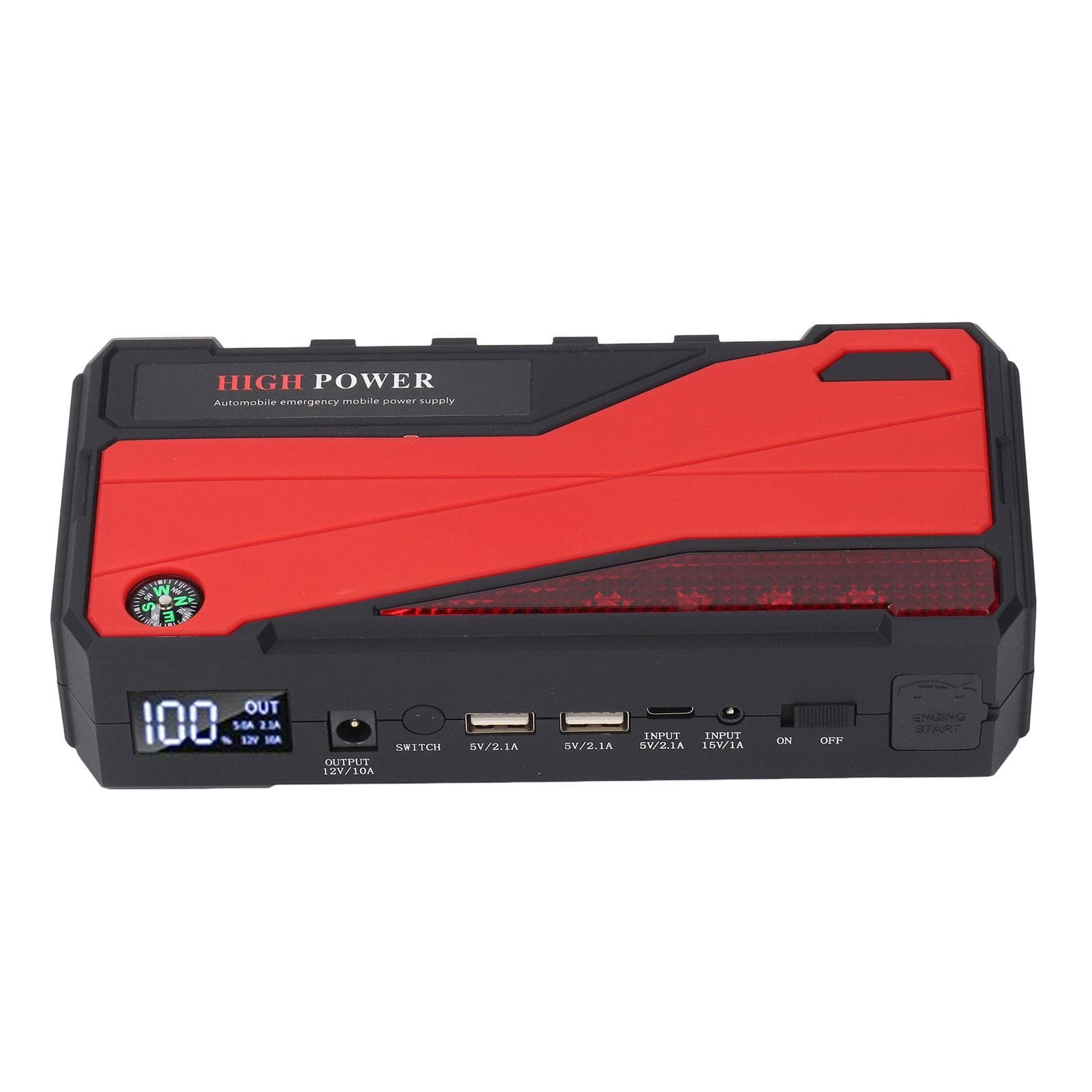 12V Car Battery Starter 1000A Portable Dual USB LCD Display 20000mAh Lithium Battery Booster for 7L EU Plug
