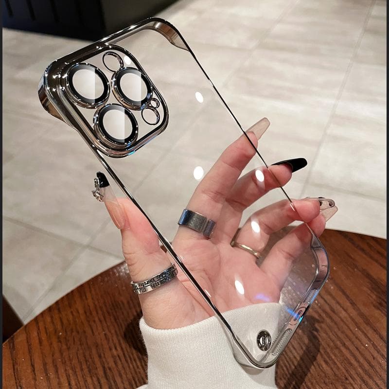 Applicable To Iphone16 Phone Case, Ultra-thin Electroplated Borderless Apple 15Promax Protective Case 14 Transparent iPhone 11Promax