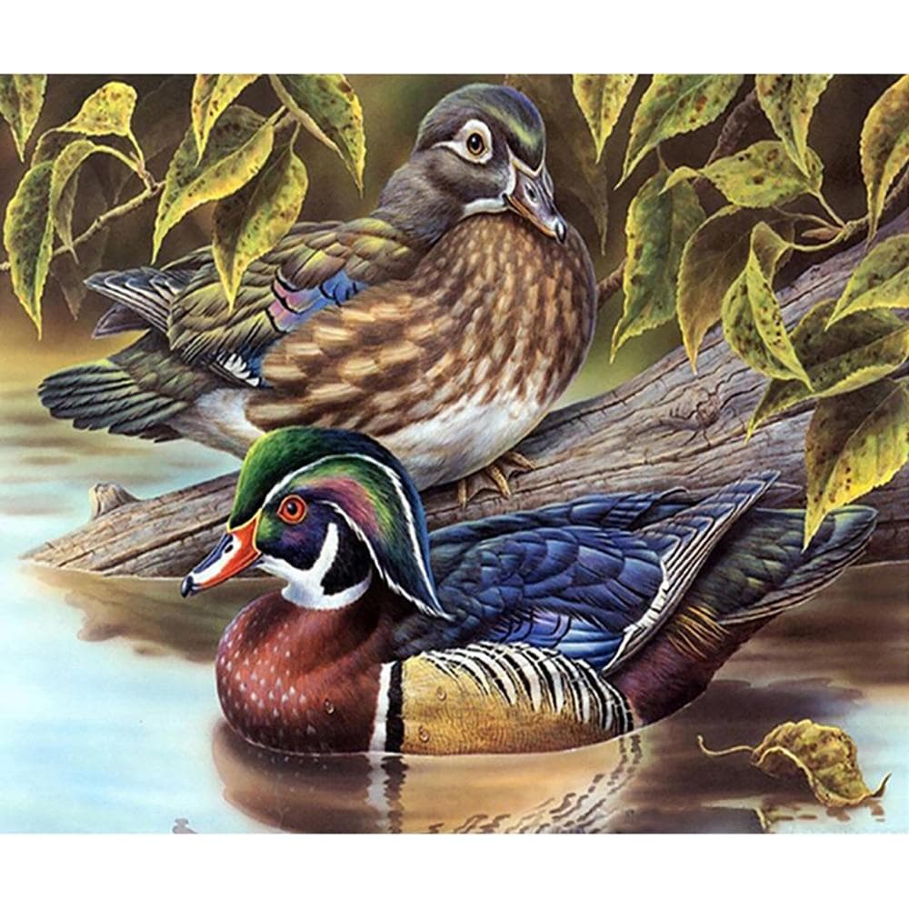 5D DIY Diamond Painting Water Duck Embroidery Cross Stitch Rhinestone Mosaic Home Decor 20X30CM