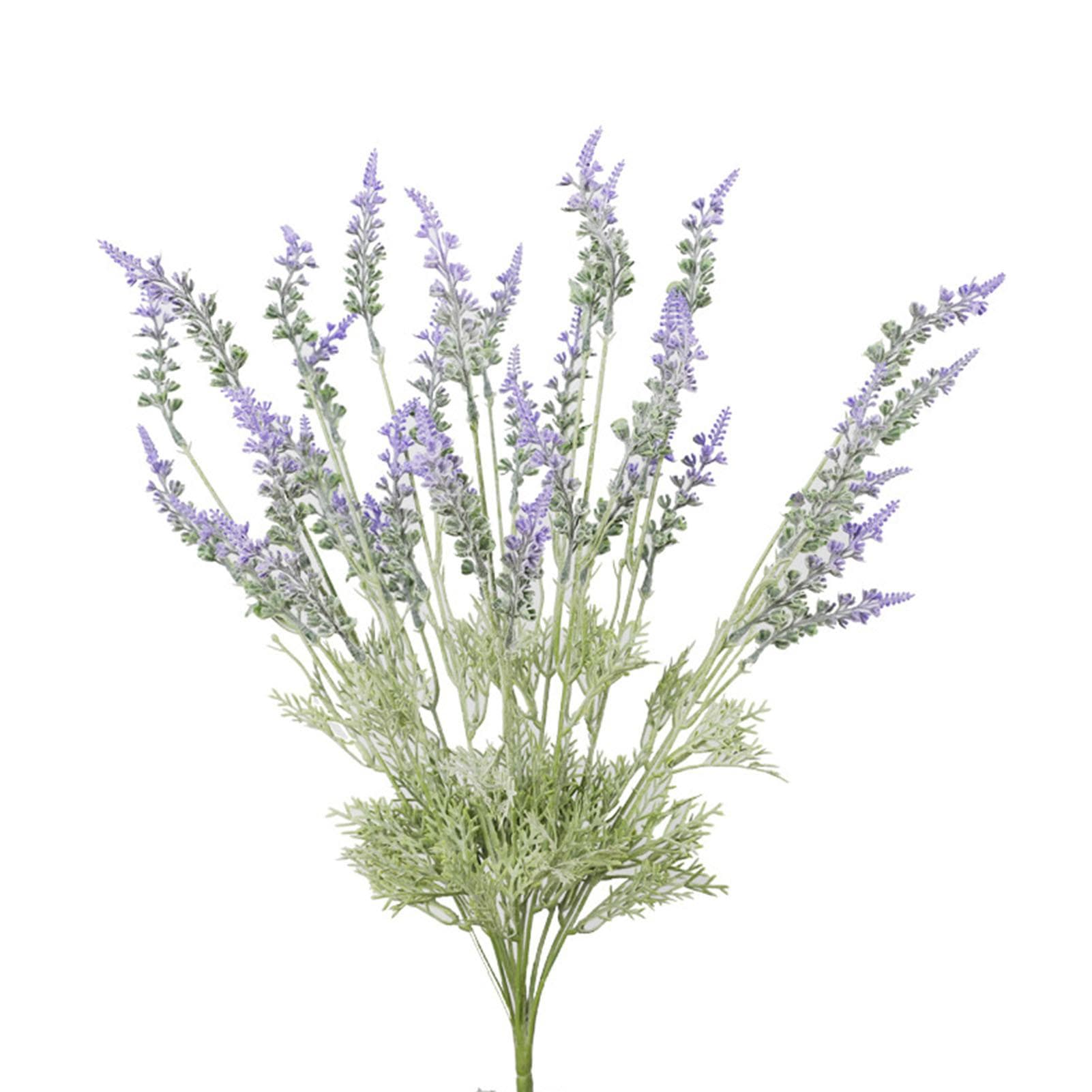 Simulated Lavender Plastic Pastoral Design Simulated Flower Branch Lavender for Home 12 Branches