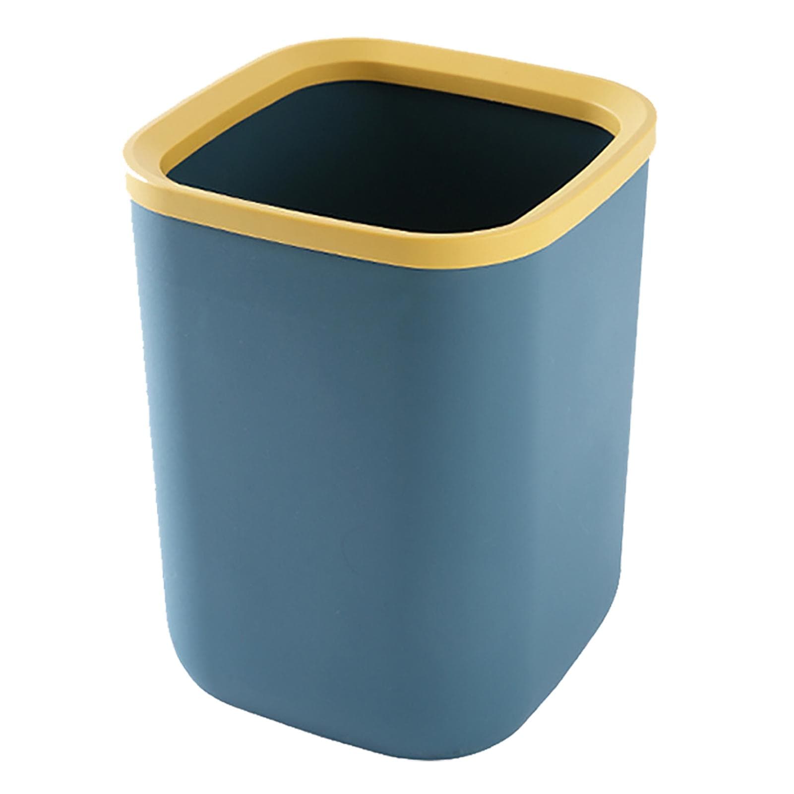 Garbage Container Pressing Ring Square Plastic Large Capacity Simple Design Trash Can for Restroom