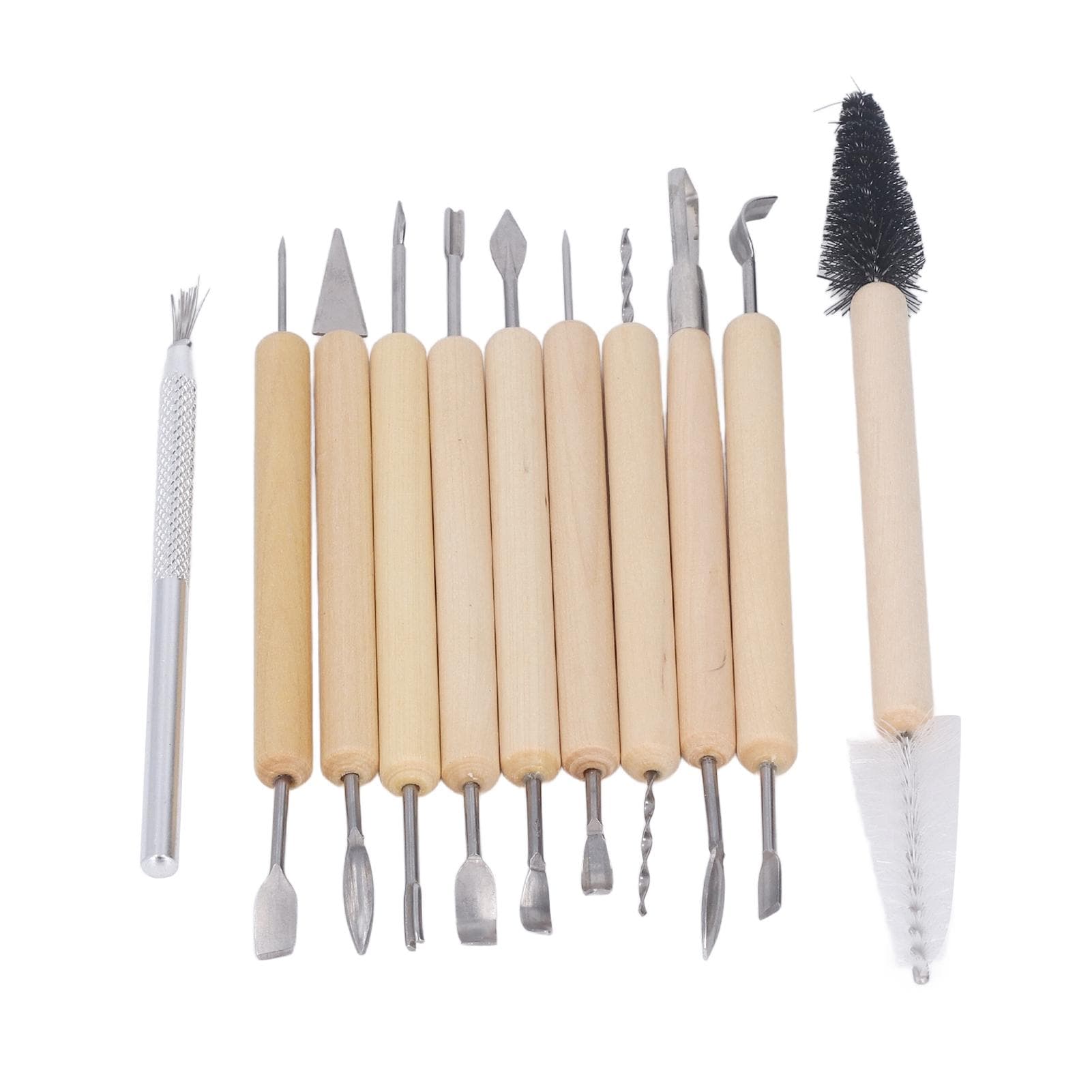 11Pcs Clay Sculpting Tool Set Robust Comfortable Hand Feeling Pottery Carving Tools for Workshop