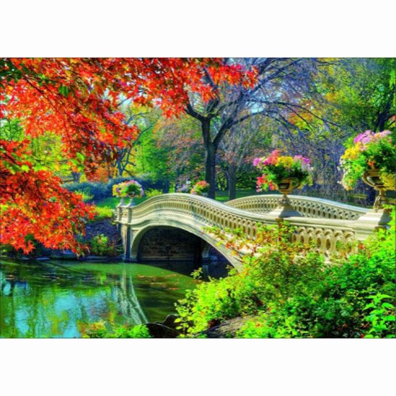 Diamond Painting Cross Stitch Autumn Scenery Pattern Diamond Embroidery Home Decorative Pattern 20X30CM