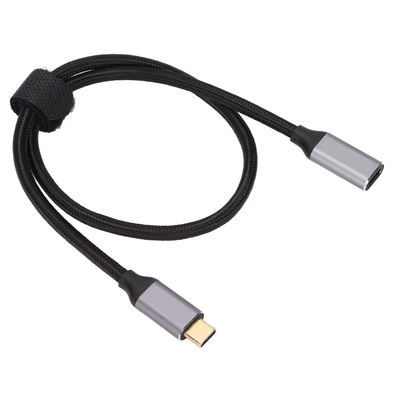 4K 100W PD 5A USB 3.2 GEN2 USB C Extension Cable Male to Female Type C Extender Cord 50cm / 19.7in