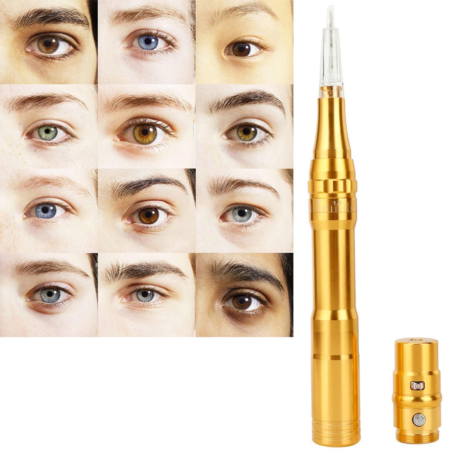 Semi permanent Microblading Makeup Machine Eyebrow Lip Tattoo Pen 95- Gold US Plug