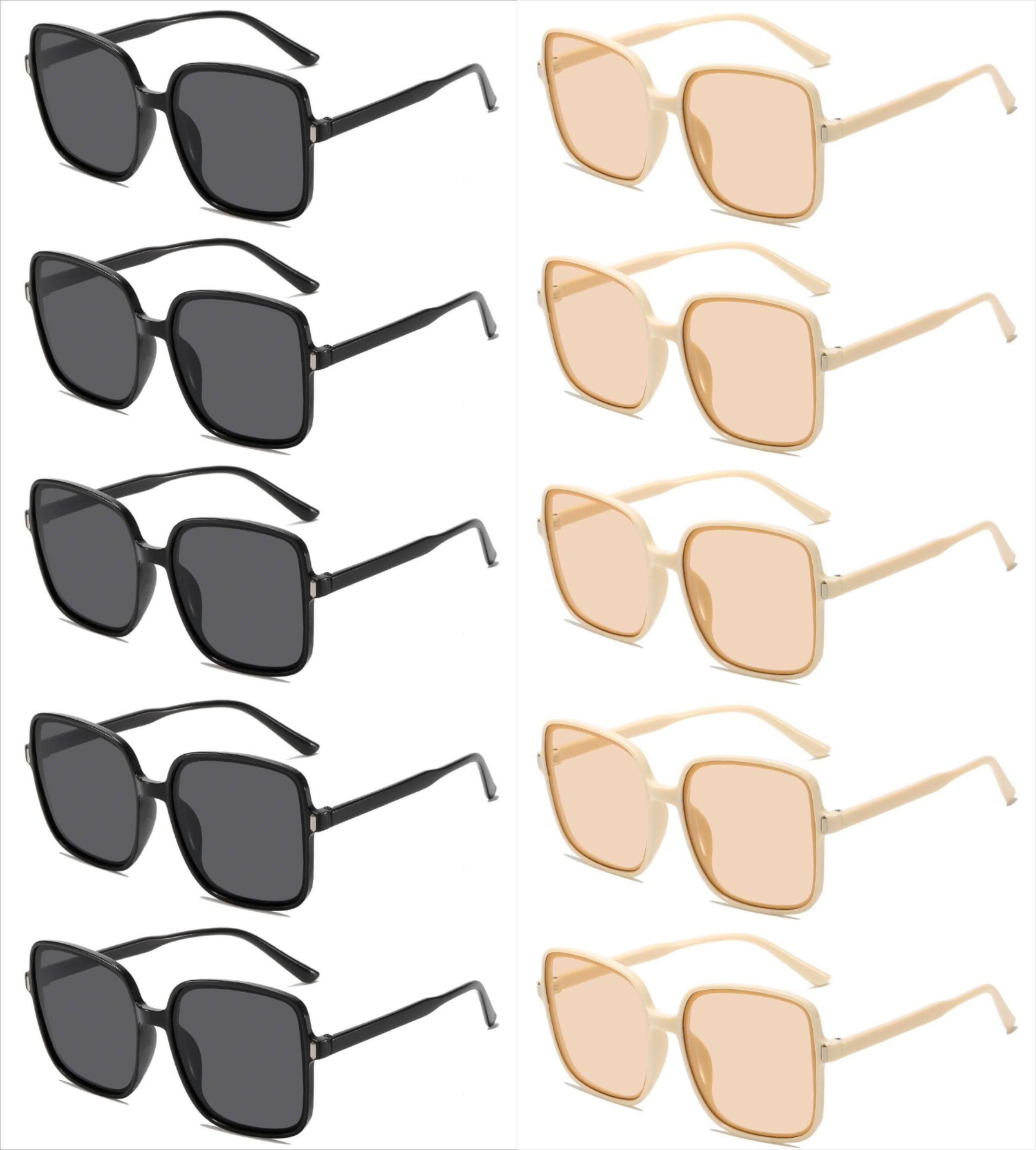 10pcs Women Fashion Sunglasses Rimless Beach Gradient Square UV400 Eyeglasses Original Design