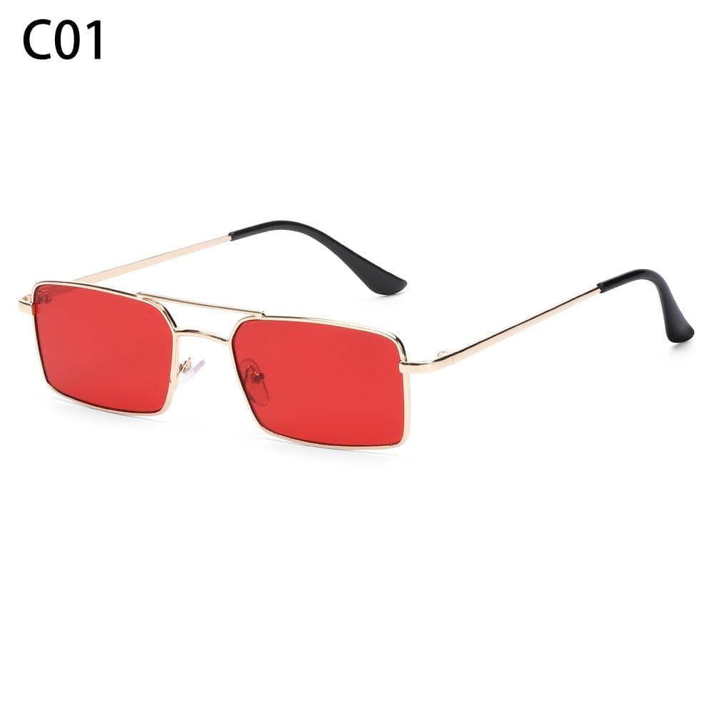 Steampunk Sunglasses for Women and Men Metal Frame Retro Rectangle Small Frame Sun Glasses Fashion Accessories