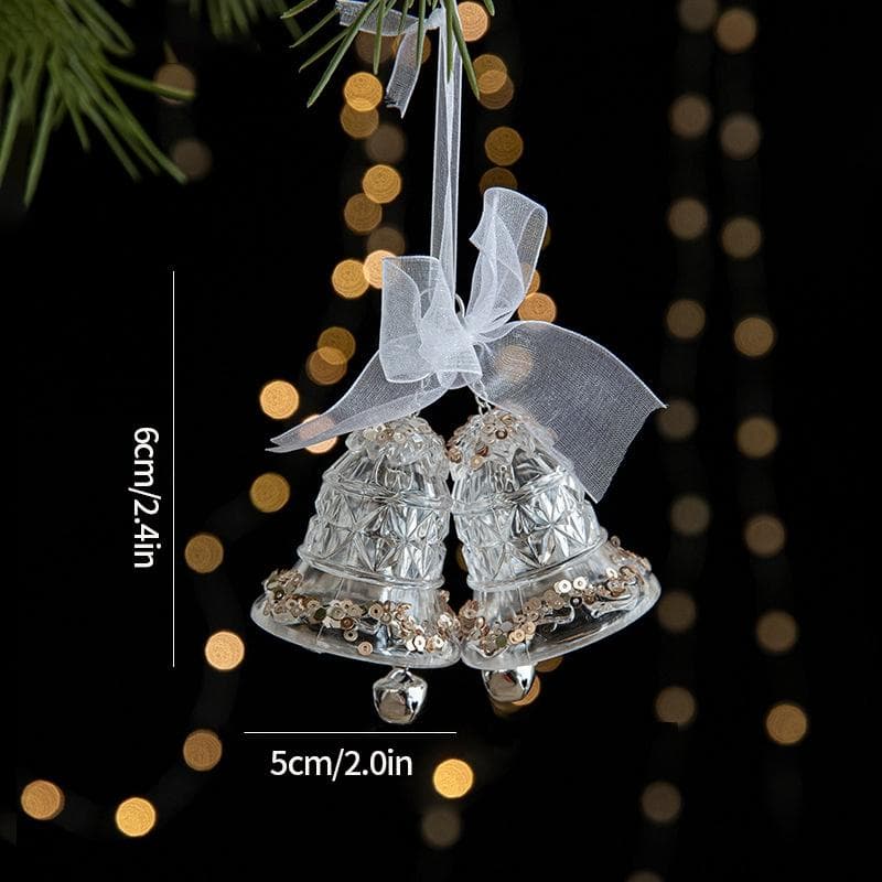 Acrylic Crystal Christmas Tree Ornaments Hanging Pendant Snowflake Icicle Ornaments Christmas Home Decoration Xmas Gifts