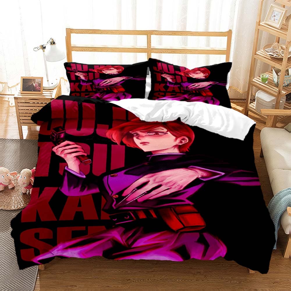 Jujutsu Kaisen Digital Print Polyester Bedding Sets Covers Boys Duvet Cover Set For Teens Bedding Set EU single(135x200cm)