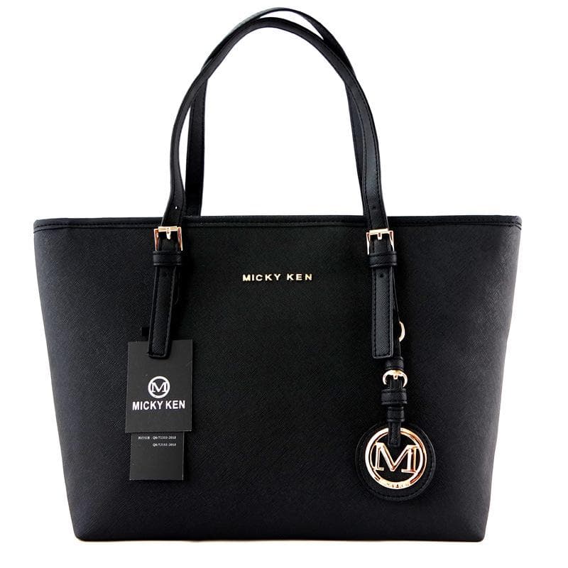 Women's Trendy Bags: Popular European & American Fashion Shoulder Handbags in Cross-Grain Leather black