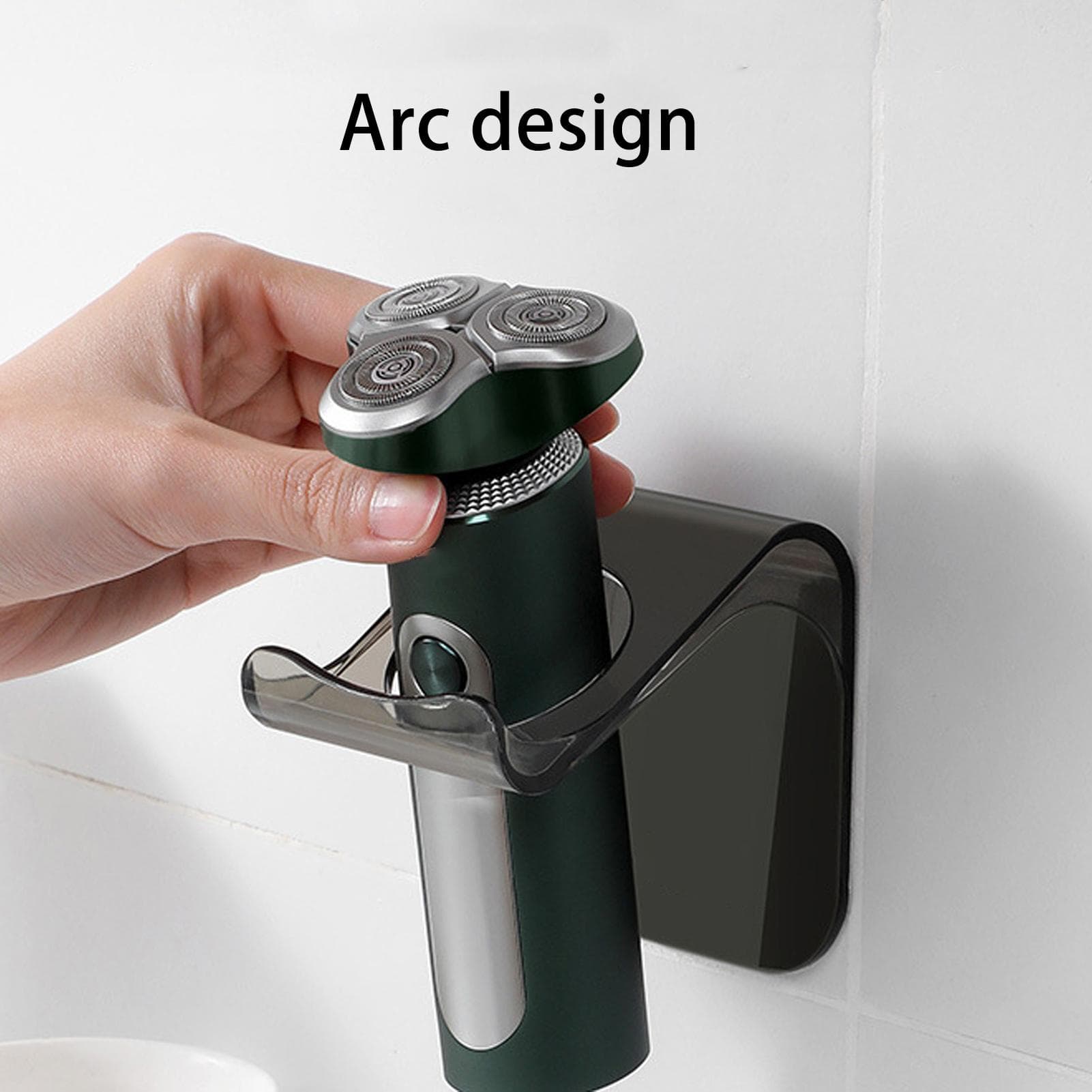 2pcs Beard Trimmer Holder PC Storage Punch Free Electric Beard Trimmer Rack for Bathroom
