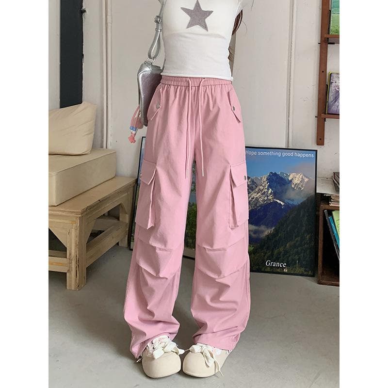Black Work Pants for Women In Autumn New High-waisted Slim and Wide-leg Casual Sports Pants 5XL