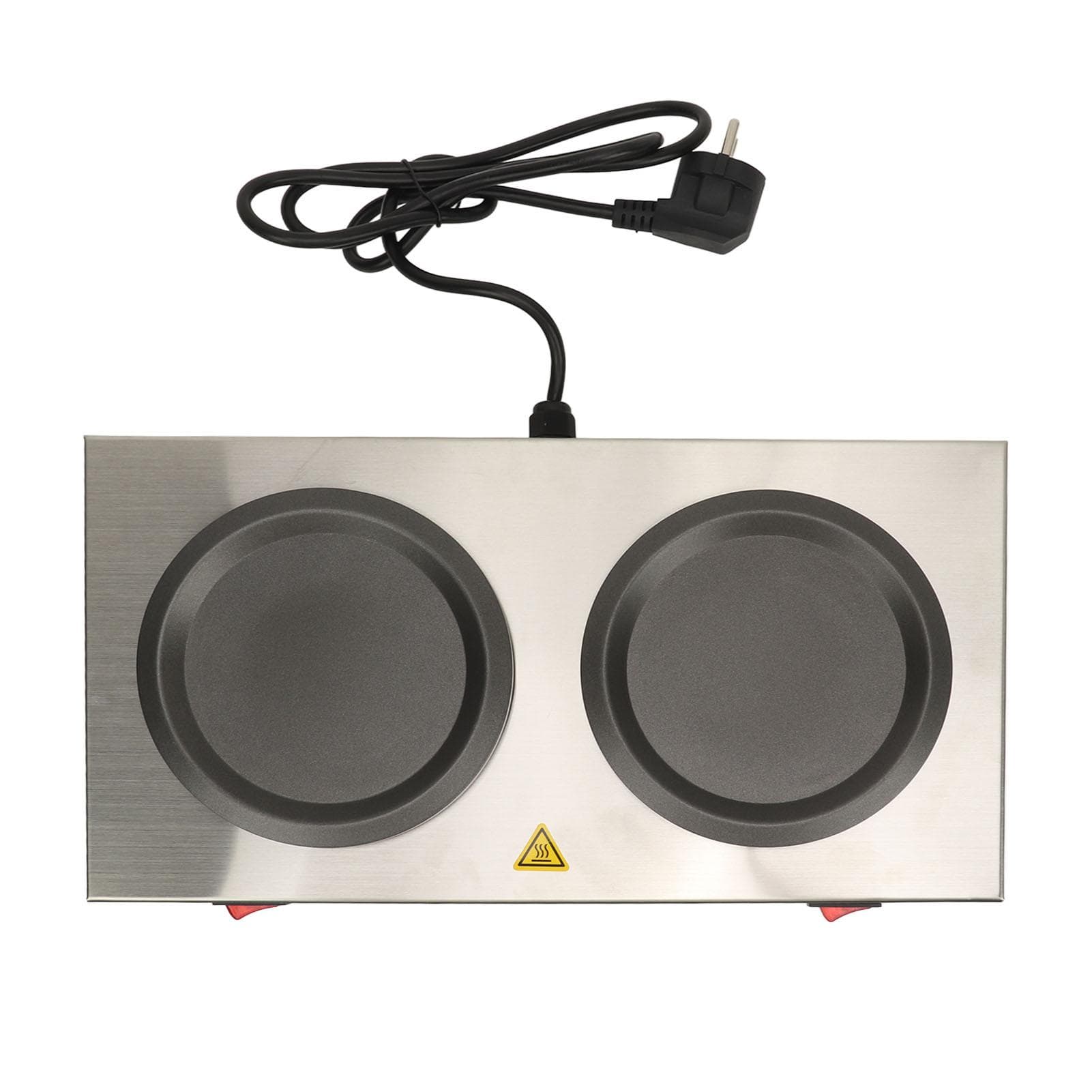 Double Coffee Warmer Commercial Coffee Pot Warmer Double Hot Plate Stainless Steel Portable L