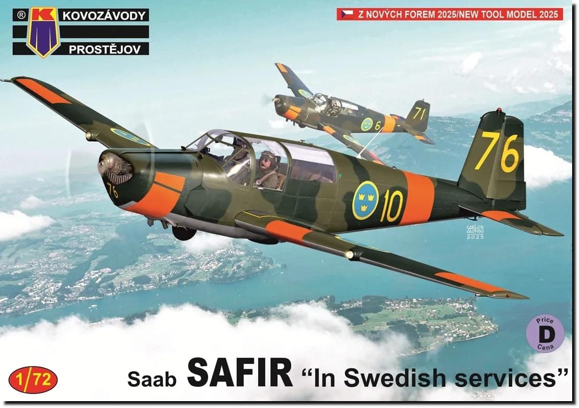 KP Model Saab Safir Swedish Plastic Model Kit KPM0523 1/72