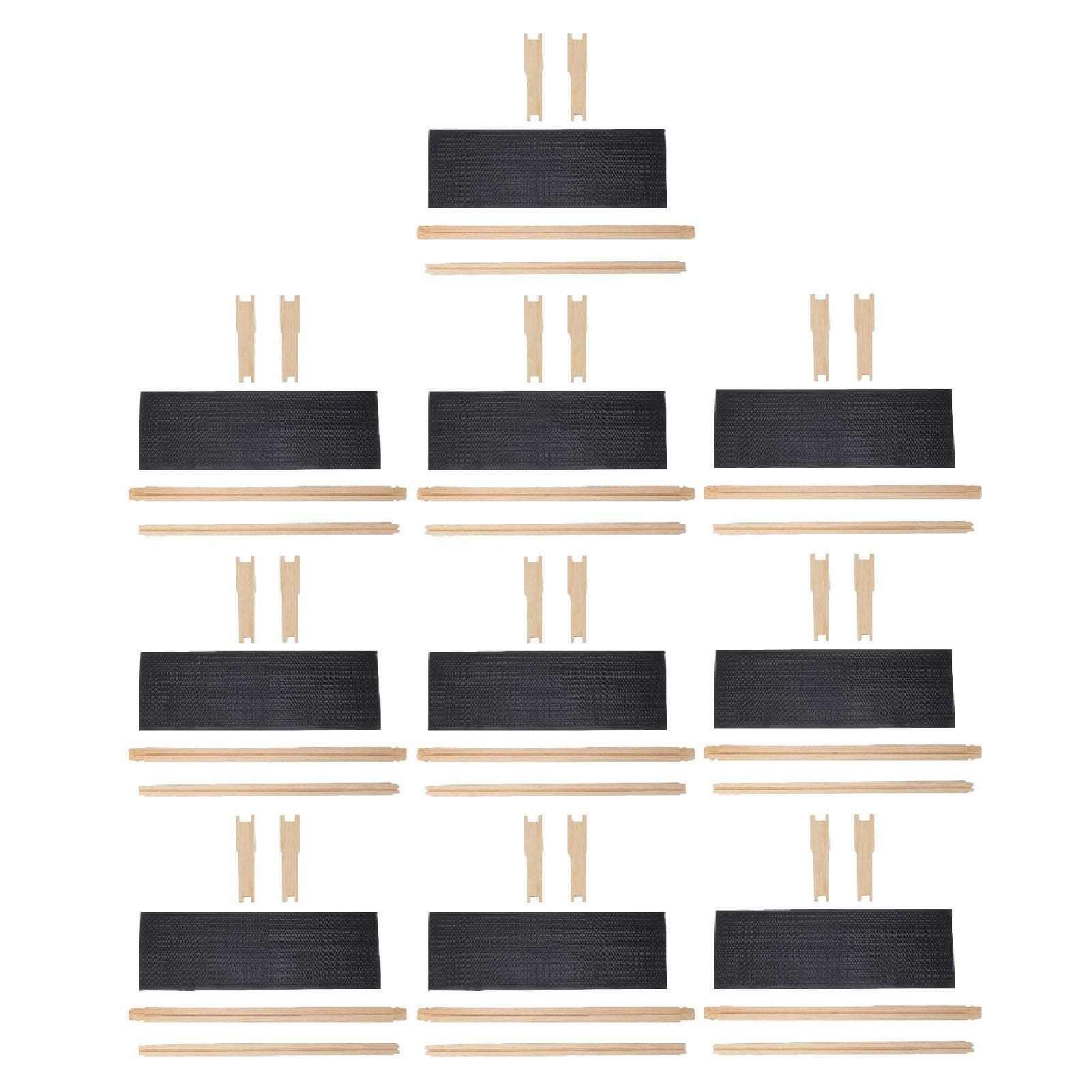 10 Set Beehive Frames Foundations Kit Honey Bee Frames with Beeswax Coated Food Grade Foundation