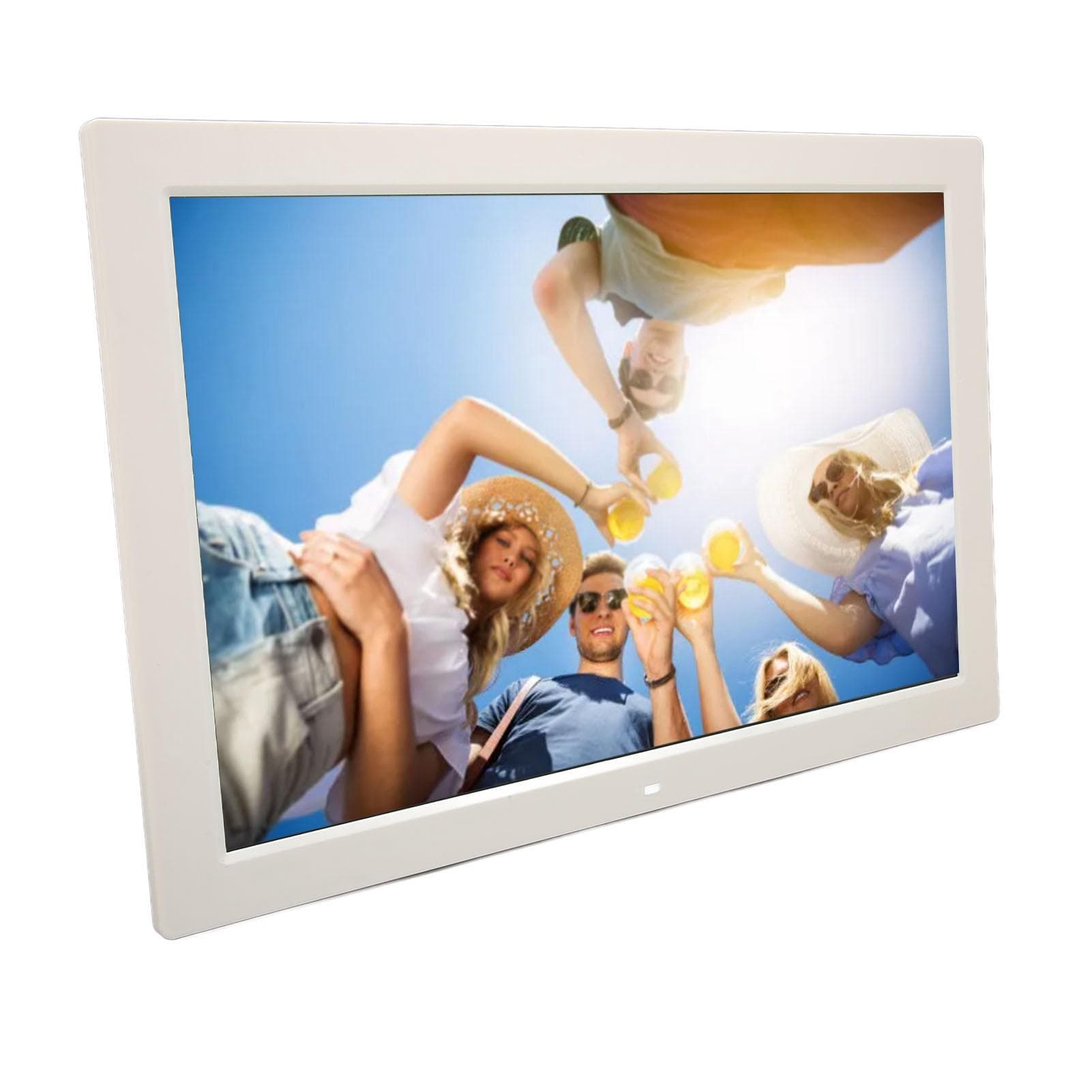 17 Inch Digital Photo Frame HD 1080P 1440x900 16:10 IPS Screen Support Storage Card MMC Card Smart UK Plug white