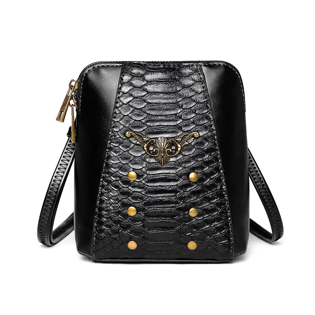 Fengchao Women's Crossbody Bag, PU Leather Outdoor Single-shoulder Crossbody Bag, Mobile Phone Bag, Travel Small Bag black