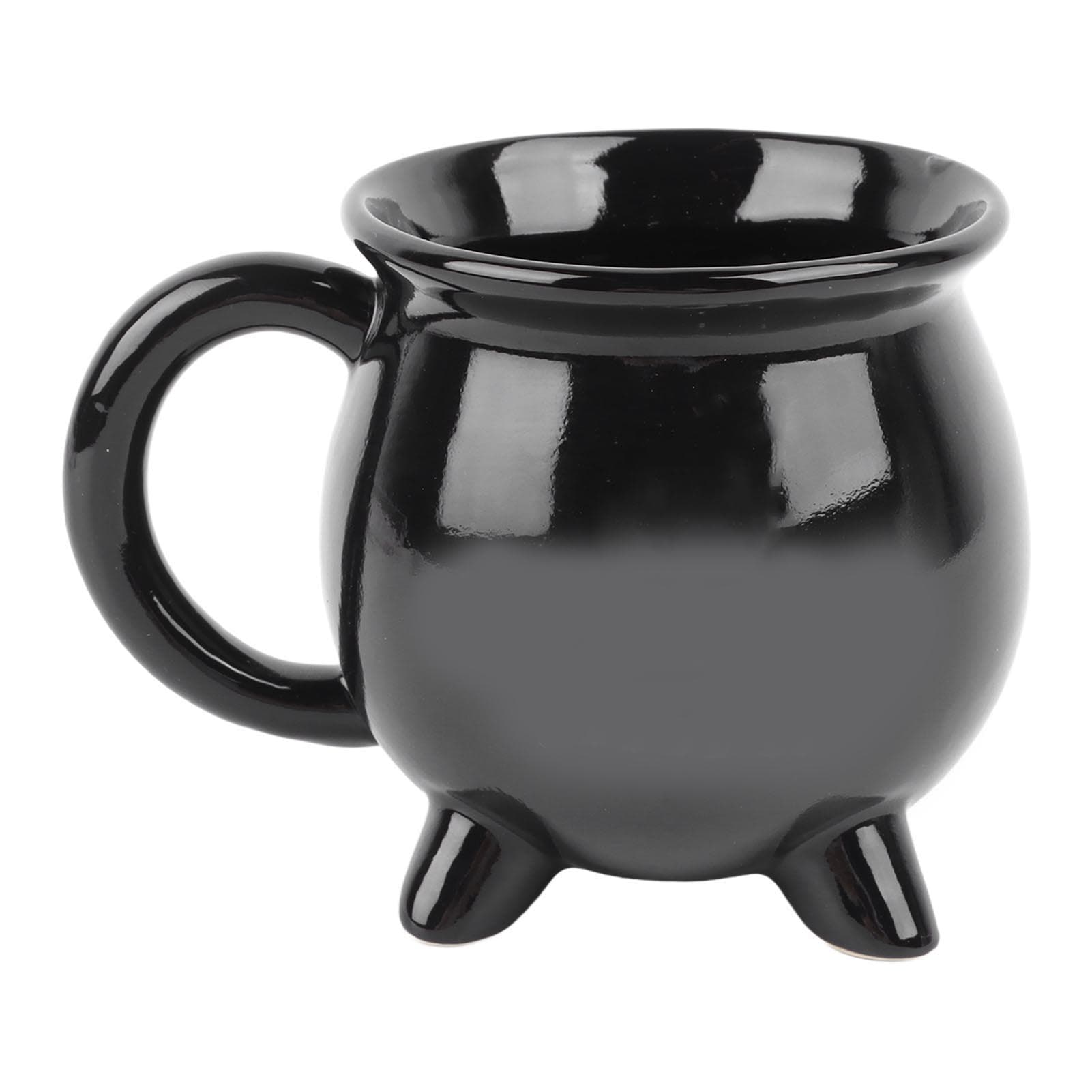 Witches Cauldron Mug 300ml Sealed Witchy Black Cauldron Mug for Halloween Decor Tabletop Decoration
