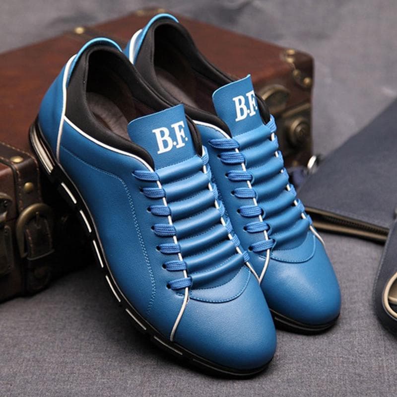 Men Casual Shoes Brock Oxford Retro Leather Men Formal Shoes Spring and Autumn 2024 New Men's Shoes for Men 43 blue