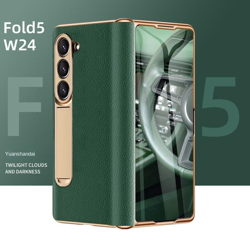 Luxury Genuine Leather Case for Samsung Galaxy Z Fold 5 Nappa Cover for Galaxy Z Fold 4 Stand Shockproof Protection Cover Galaxy Z Fold4