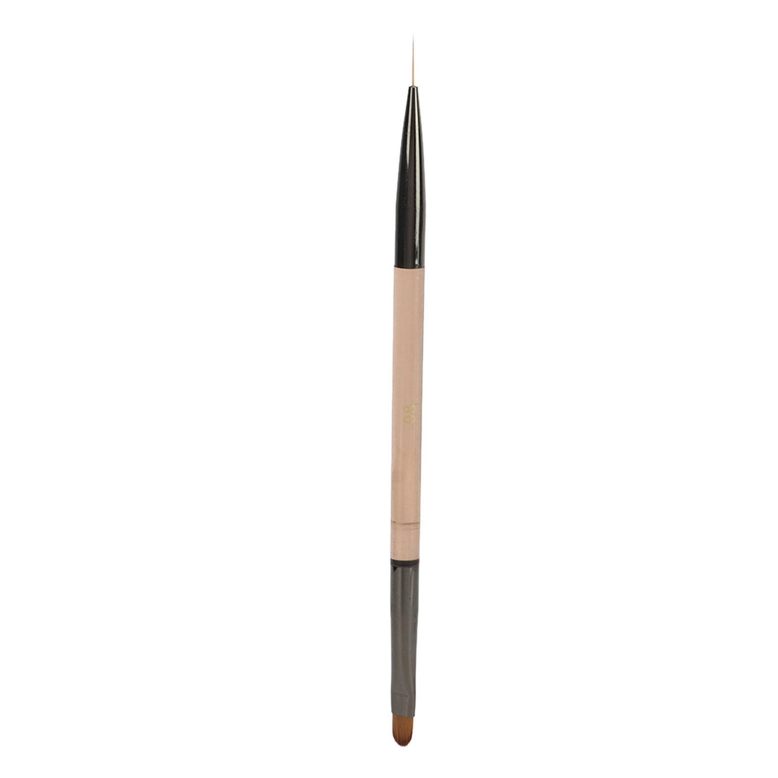 Nail Art Brush Double Headed Painting Transparent Brown Nail Liner Brushes for Manicure Salon