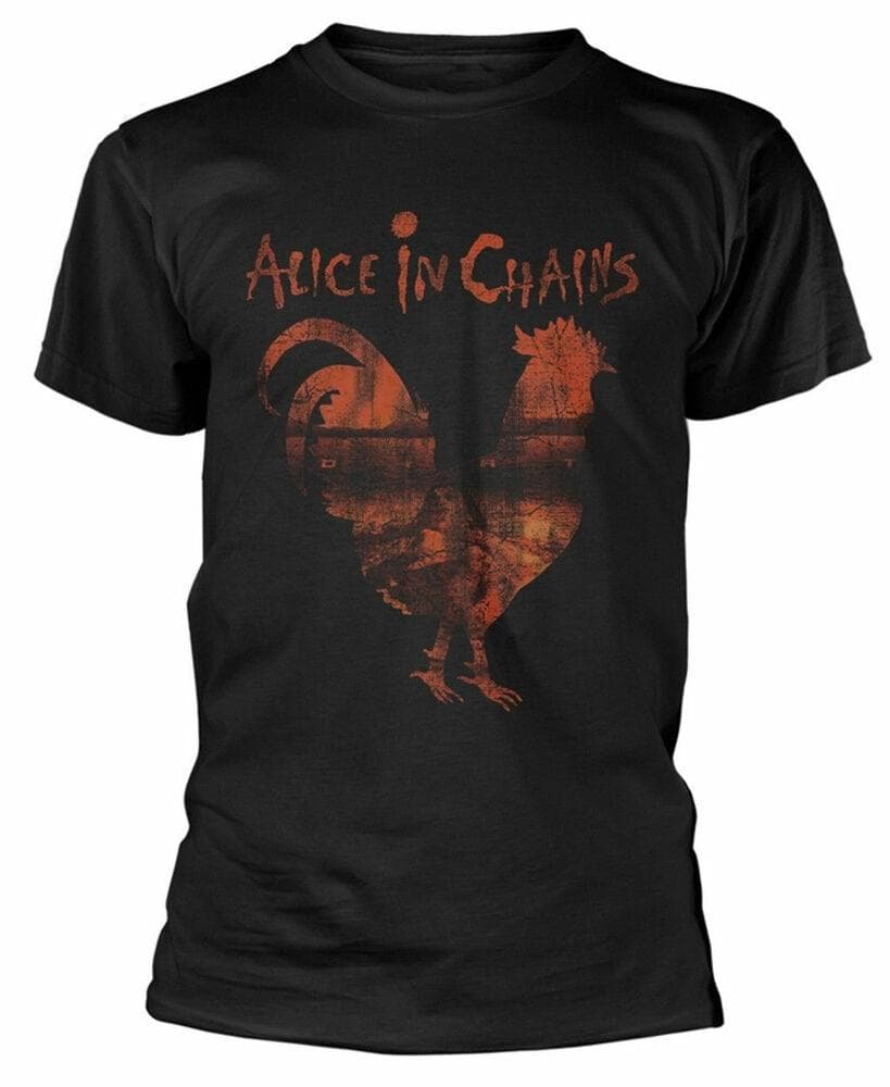 Alice In Chains Rooster Dirt Album Cover Black Metal Rock Unisex T-shirt XXXL