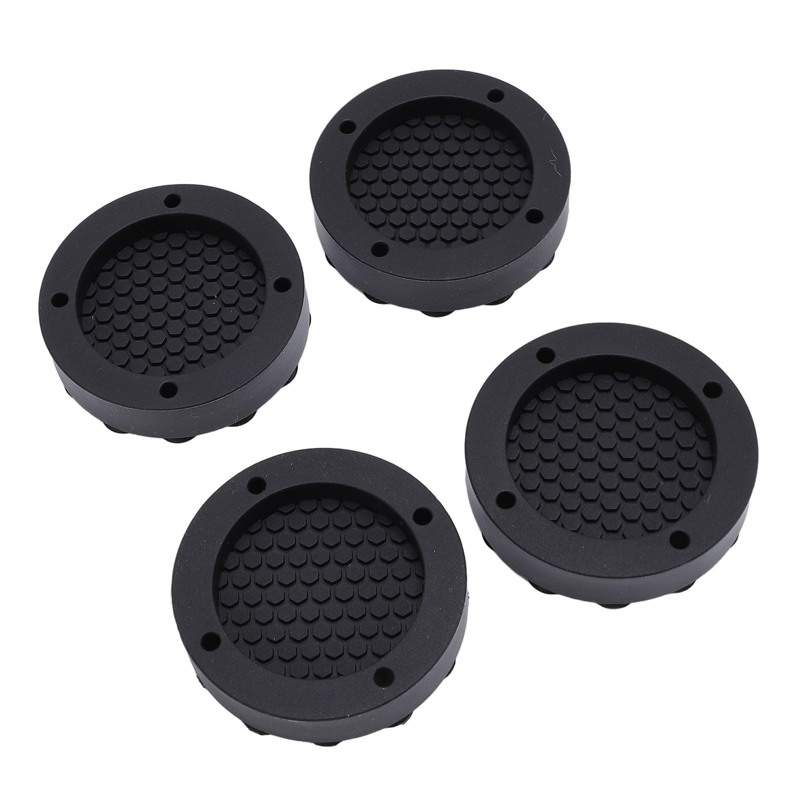 4pcs Washing Machine Vibration Damper with Powerful Suction Cup Washing Machine Anti Vibration Mat black