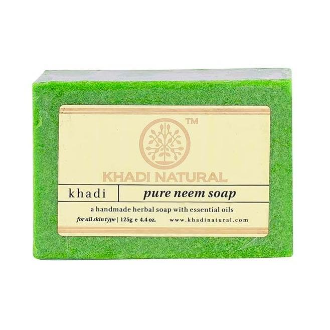 Natural handmade soap with Neem: for problem skin (125 g), Pure Neem Soap Hand Made Khadi Natural 6.875