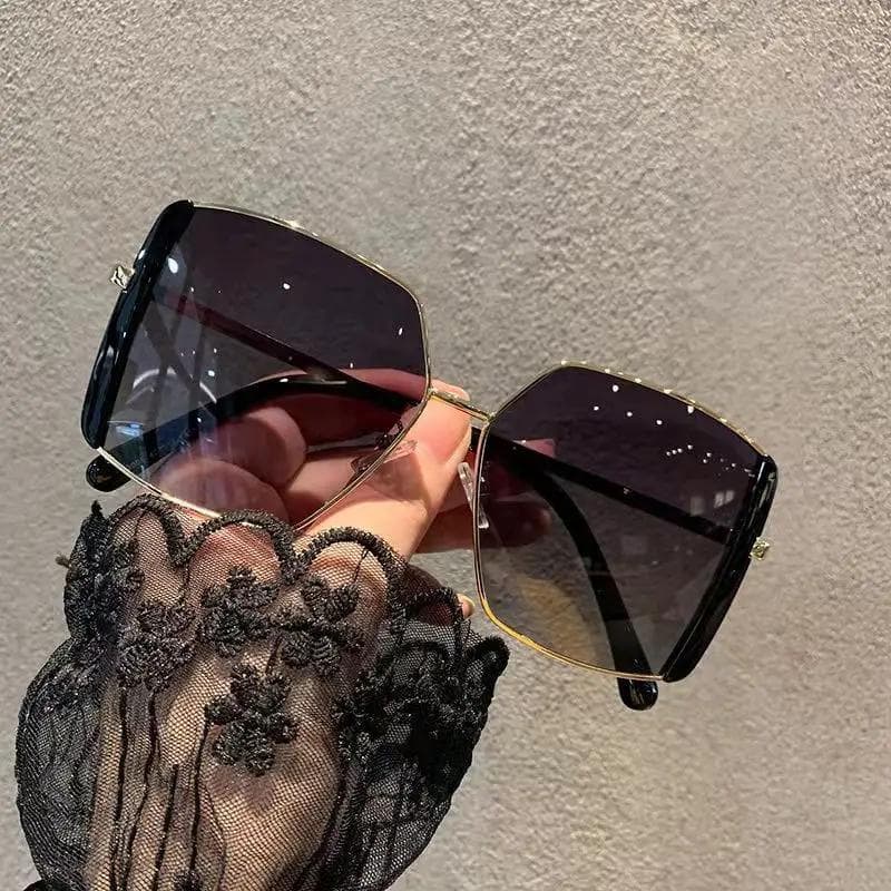 New Fashion Square Sunglasses Women Designer Metal UV400 Sun Glasses Outdoor Driving Eyewear Gafas De Sol