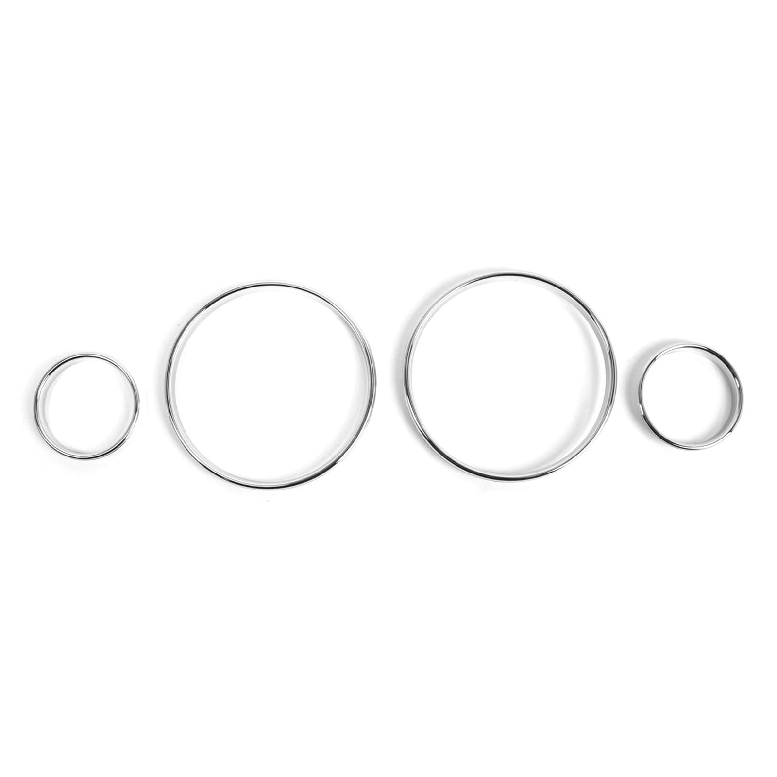 Speedometer Gauge Dial Rings Replacement for BMW E38 E39 E53 0 silver