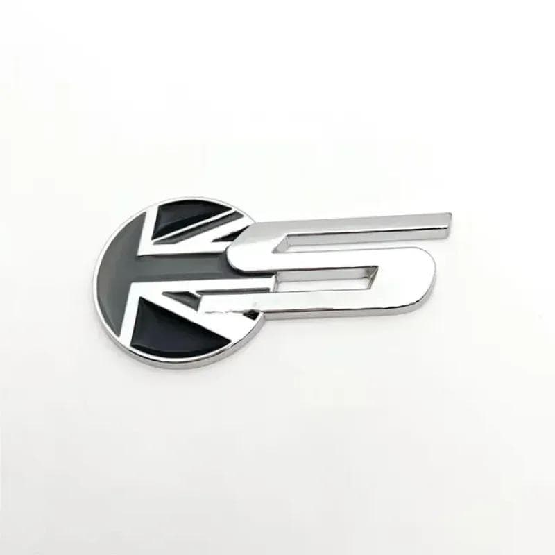 3D Metal S Logo Letters Car Rear Boot Trunk Emblem Badge Decal For J-A-G-U-A-R S Type XF X250UK Flag S Sticker Accessories S-Style5