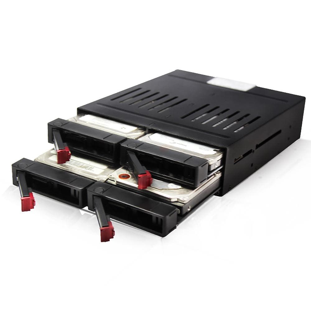 HE-2006 4-slot Internal Hard Disk Rack Support Four 2.5 inch SATA HDD/SSD Easy black