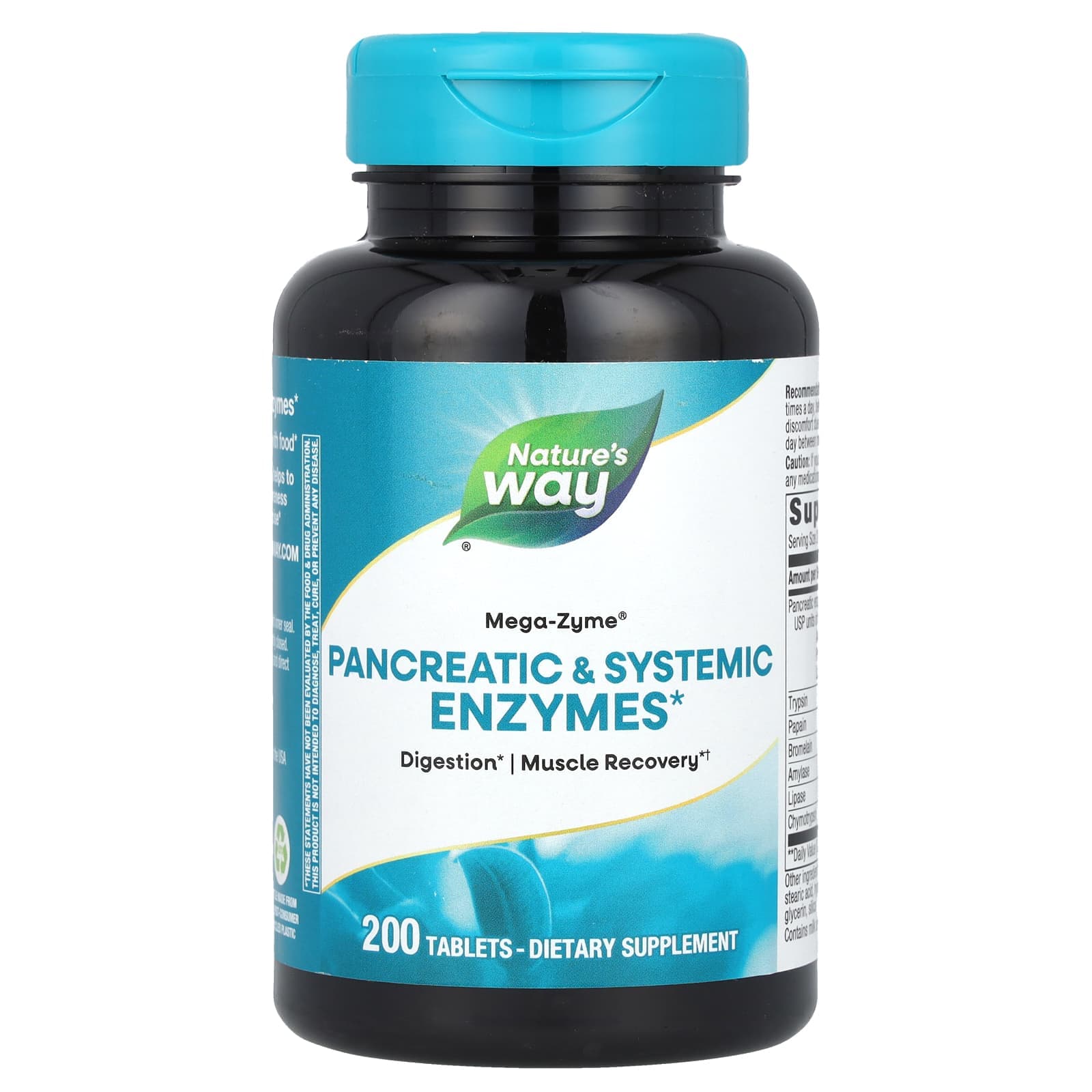 Nature's Way, Mega-Zyme®, Pancreatic and Systemic Enzymes, 200 Tablets