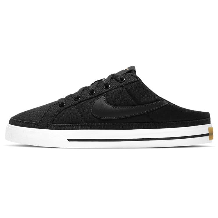 Nike Court Legacy Mule Black Women Sneakers White Gum-Light-Brown DB3970-001 37.5
