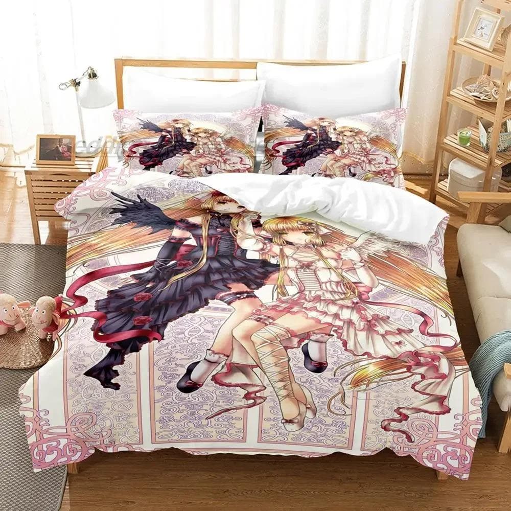 New Chi Chobits Bedding Set Single Twin Full Queen King Size Bed Set Adult Kid Bedroom Duvet cover Sets 3D Anime bed sheet set 70x133cm 2pcs