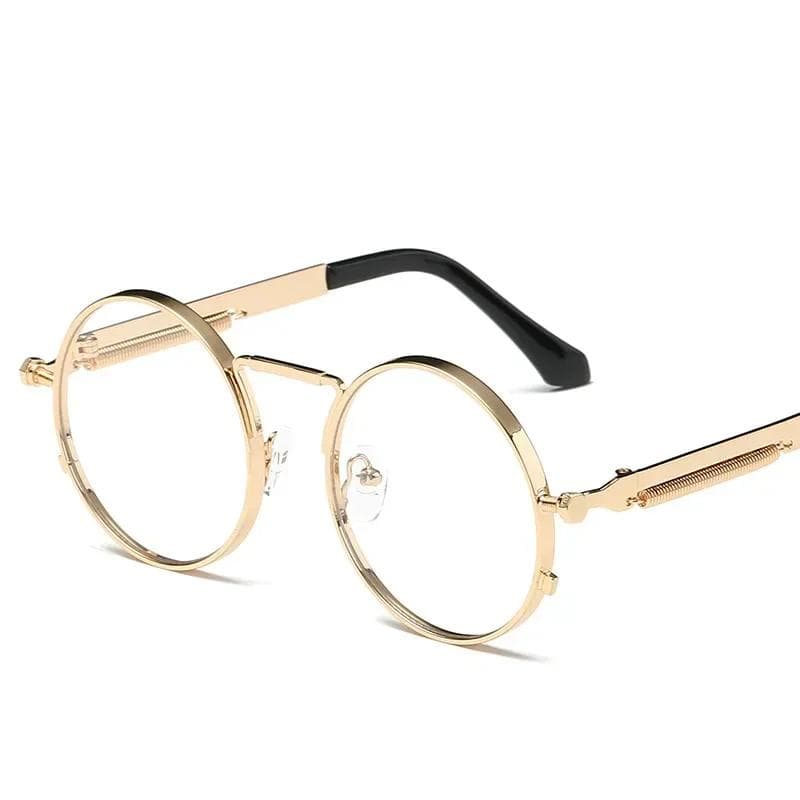 Steampunk Metal Sunglasses Men Women Vintage Round Glasses UV400 Protection High Quality Fashion Eyewear Brand Design