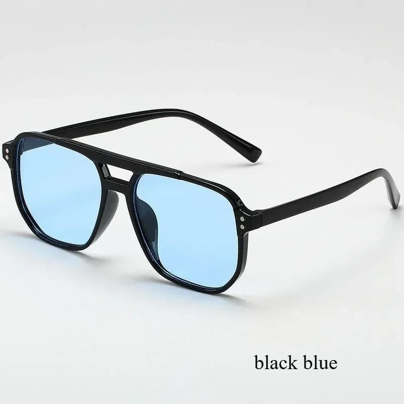 2024 Outdoor Ocean Slice Double Beam Sunglasses New Retro Jelly Color Women Square Sunglasses UV400 Eye Protection Goggles as picture