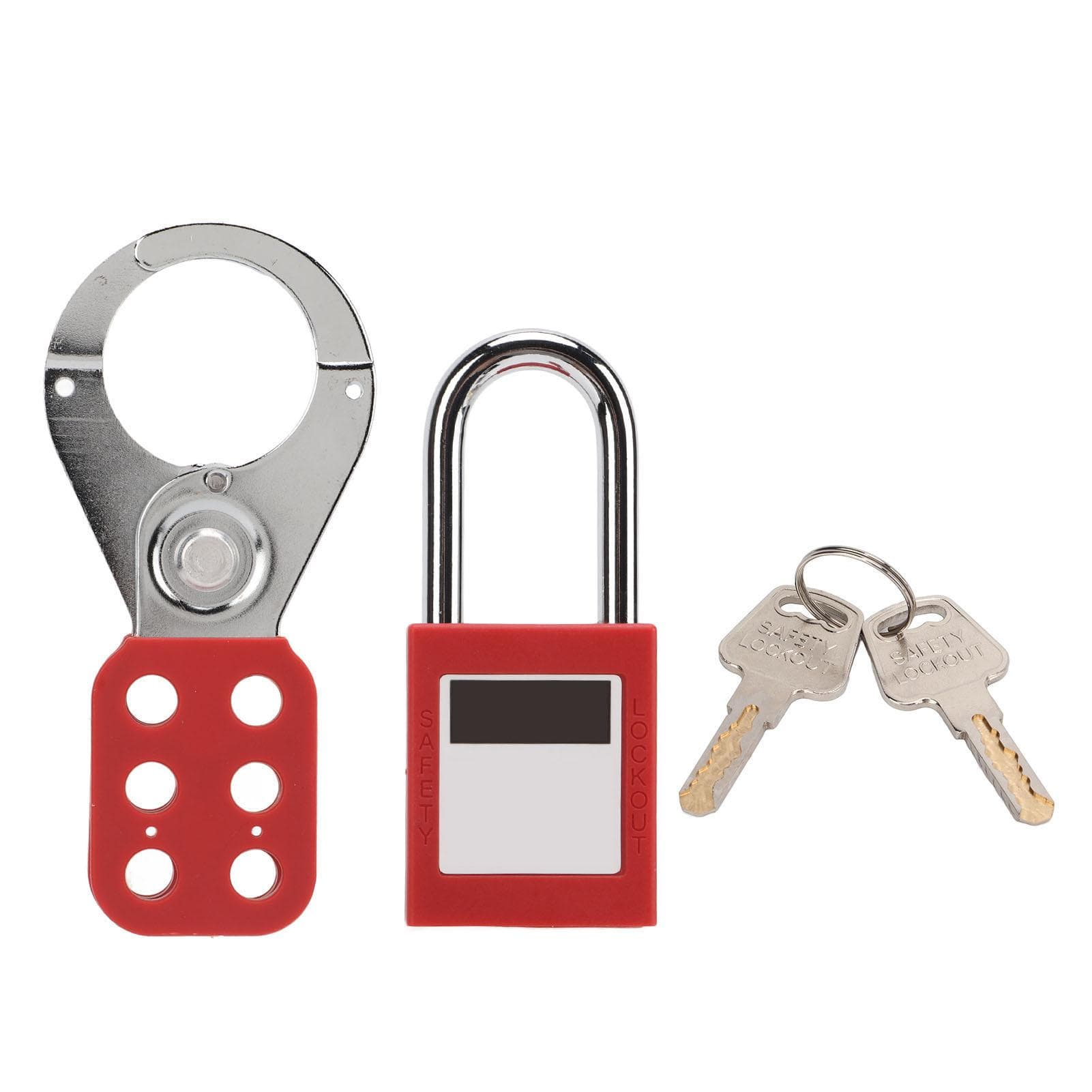 38mm/1.5in Lockout Tagout Hasp 6 Hole Security Hasp Lock with Padlock for Industrial