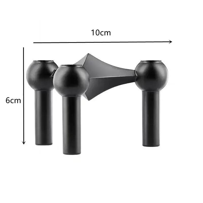 Metal Molecular Structure Candle Holder Nordic Silver Candlestick Centerpiece Living Room Decoration Gift Home Decore Candelabra black