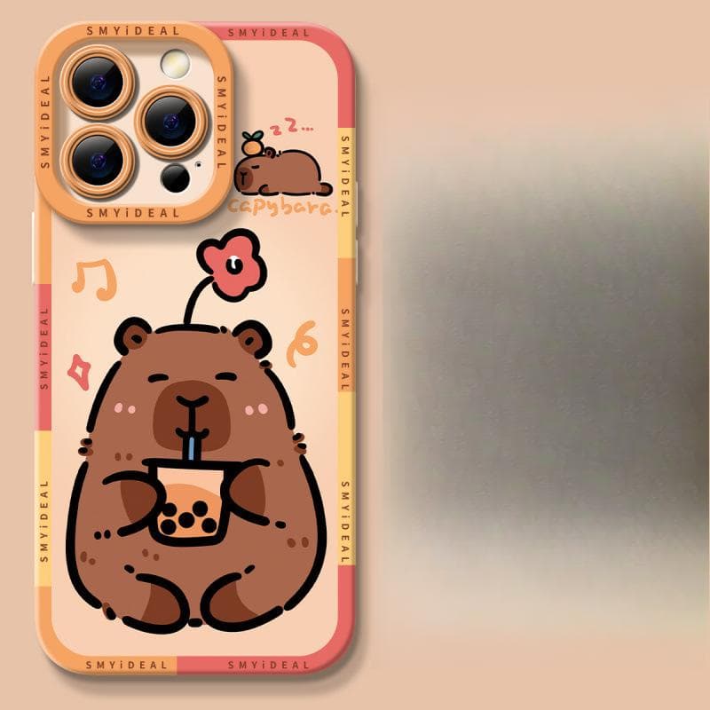 Capybara Suitable for Apple 16 Mobile Phone Case 14 Protective Case 13 Iphone11 Cartoon 15promax Anti-fall 12mini Apple 11PROMAX