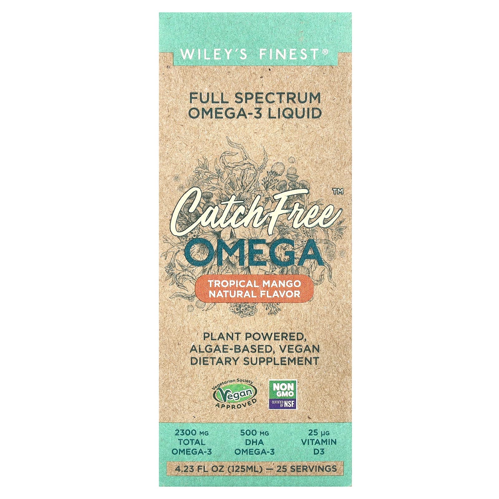 Wiley's Finest, CatchFree Omega, Tropical Mango, 4.23 fl oz (125 ml)