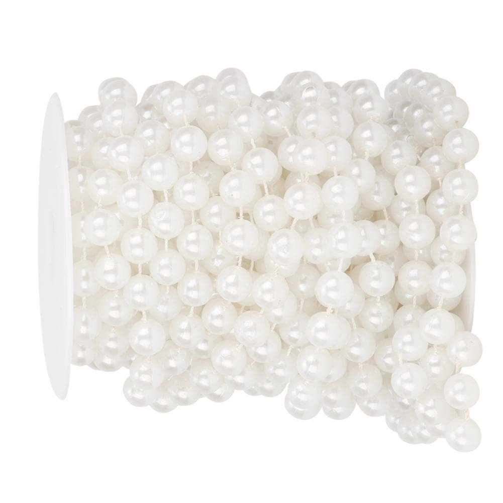 12 mm Imitation Pearl 10 m Connecting Beads Curtain Home Decoration Pendant(White) white
