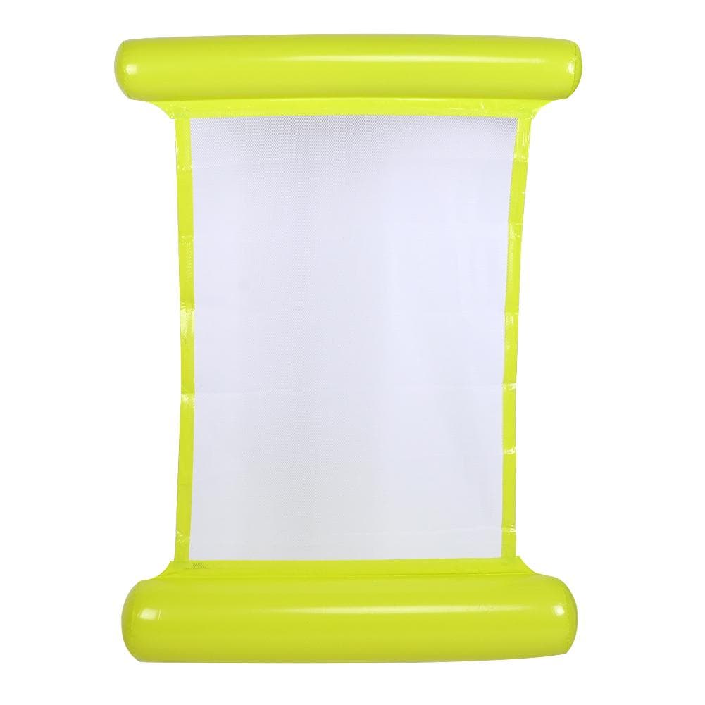 Portable Floating Inflatable Water Bed Foldable Hammock Swimming Pool Floating ChairYellow yellow