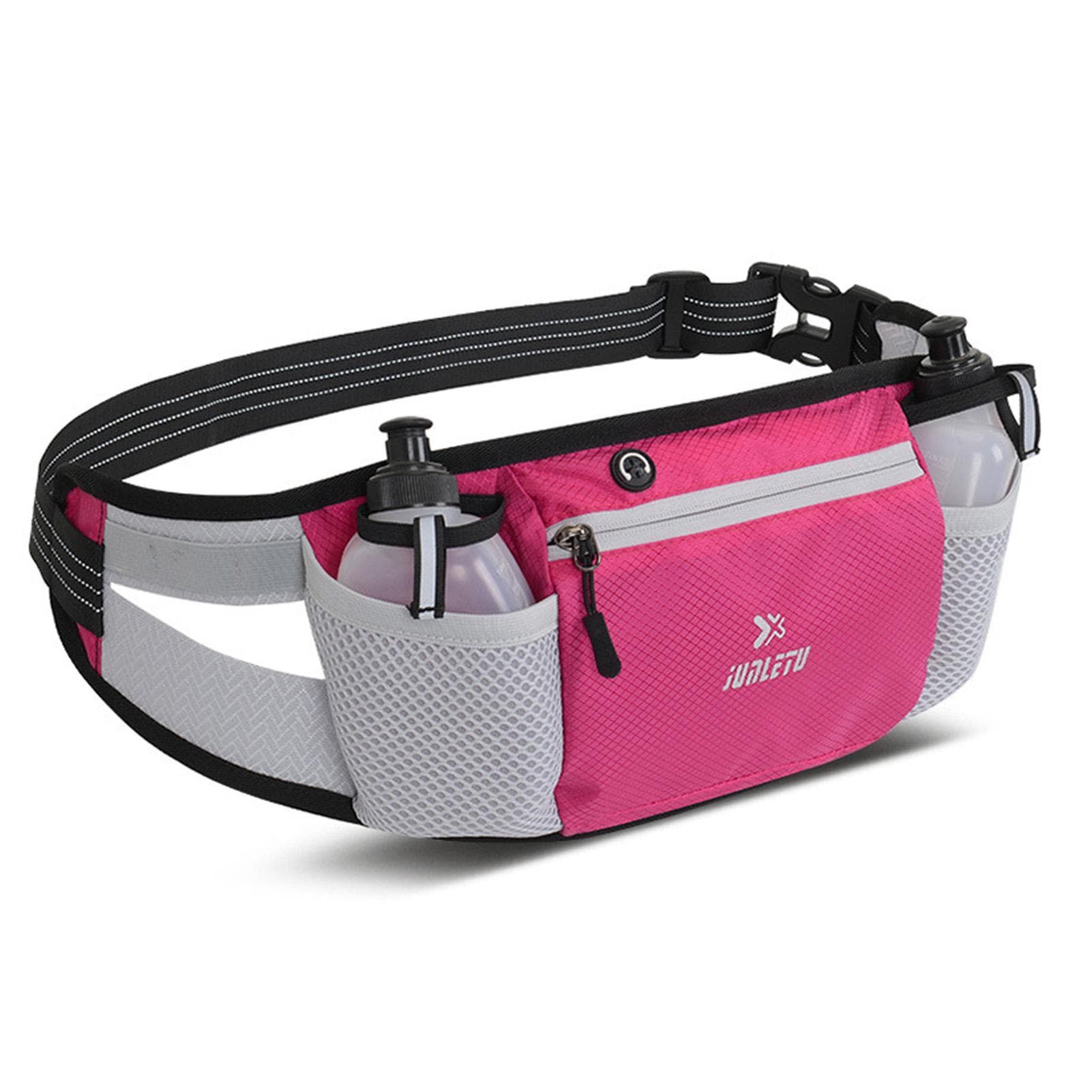 Running Belt Waist Pack Water Resistant Breathable Runners Belt Water Bottle Fanny Pack rose red