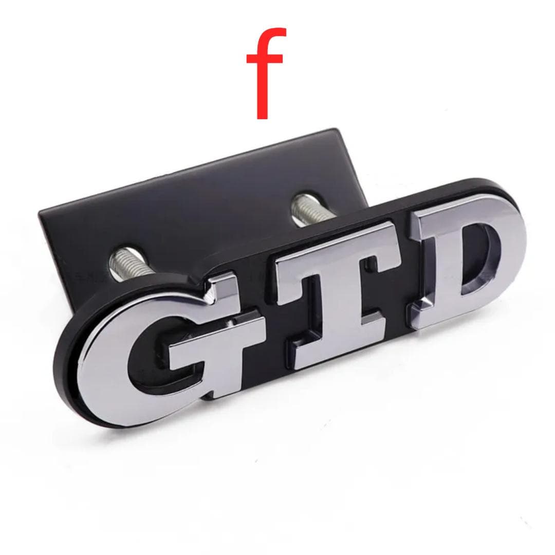 1PCES 3D Metal Car Front Grill GTD Logo Rear Trunk Golf Emblem Badge For V/olkswagen V/W G/olf 4 5 6 7 7 MK4 MK5 MK6 MK7 MK8 Grille f